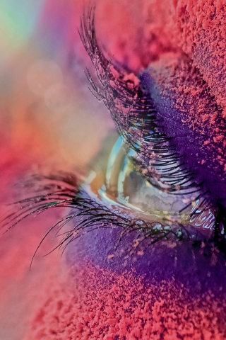 Eyes, close up, colorful, 240x320 wallpaper