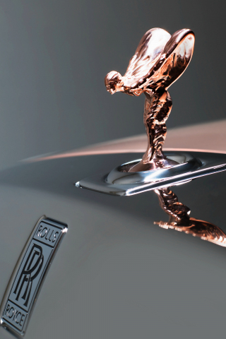 Rolls-Royce Phantom, logo, brand, 240x320 wallpaper