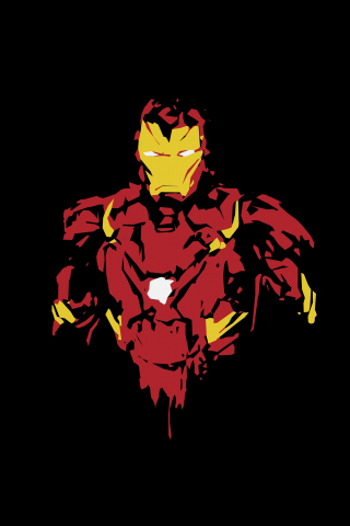 Iron man, fade effect, art, 240x320 wallpaper