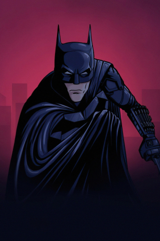 Comic art, serious batman, superhero, 240x320 wallpaper