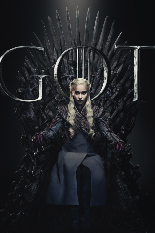 2019, Daenerys Targaryen, mother of dragons, Emilia Clarke, Game of Thrones, Season 8, 240x320 wallpaper