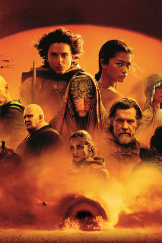 Novel based movie, Dune Part Two, 2024, 240x320 wallpaper