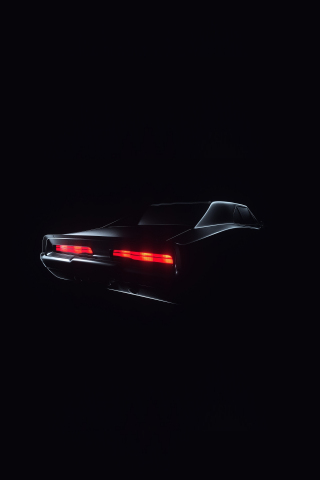 Dodge Charger, rear lights, dark, 240x320 wallpaper