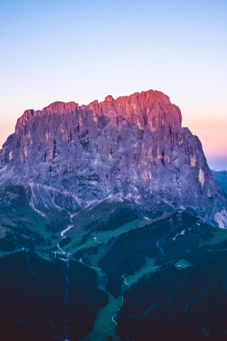 Mountain's peak, rocks, south Tyrol, Italy, nature, 240x320 wallpaper