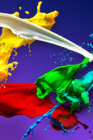 Download wallpaper 240x320 colors splashes, colorful, old mobile, cell phone,  smartphone, 240x320 hd image background, 7482