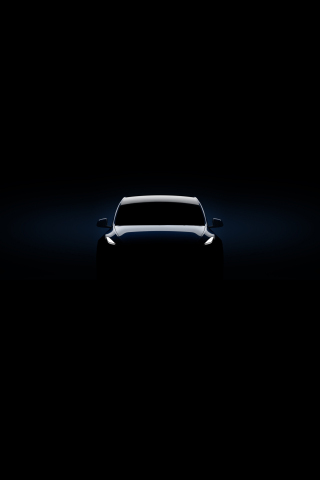 2019 Tesla Model Y, dark, minimal, 240x320 wallpaper