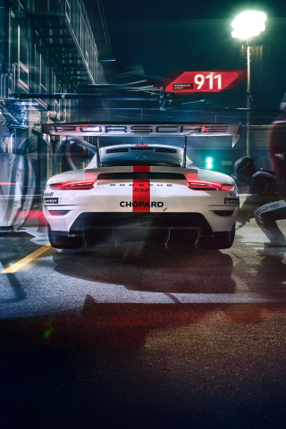 2019 Porsche 911 RSR, rear, 240x320 wallpaper