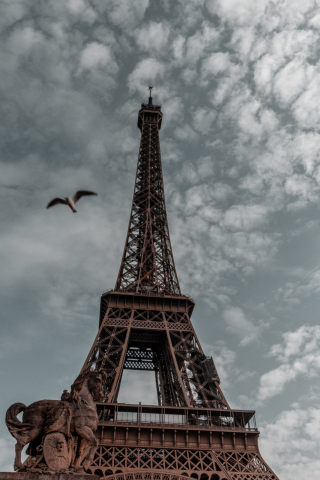 Eiffel tower, Paris, sky, architecture, 240x320 wallpaper