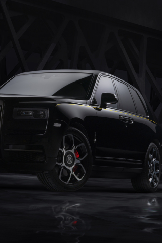 Luxury car, Rolls-Royce Cullinan Black Badge, 2019, 240x320 wallpaper