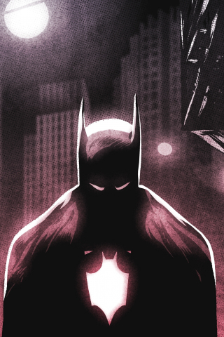 Batman, digital art, dark, 240x320 wallpaper