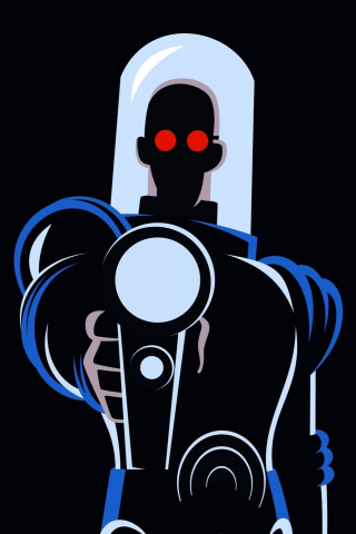 Mr. Freeze, Batman: the animated series, tv series, minimal, dark, villain, 240x320 wallpaper