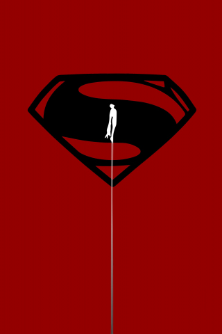Superman, minimal, 240x320 wallpaper