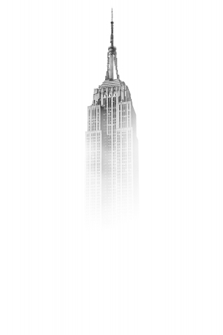 Empire state building, minimal, 240x320 wallpaper
