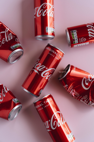 Soft-drink, coca cola, drink can, 240x320 wallpaper