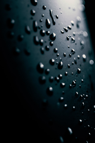 Dark, surface, water drops, 240x320 wallpaper