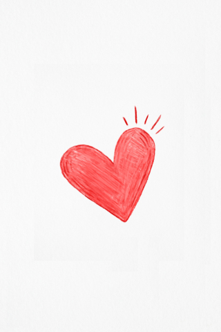 Red heart, art, 240x320 wallpaper