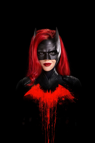 Batwoman, Ruby Rose, minimal, fan art, 240x320 wallpaper