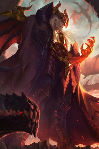 Swain, league of legends, game, dragons, 240x320 wallpaper