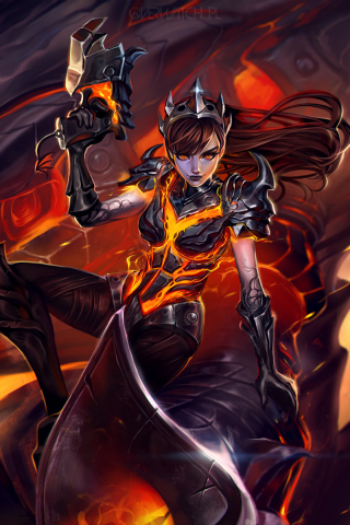 Heroes of the Storm, game, girl warrior, 240x320 wallpaper