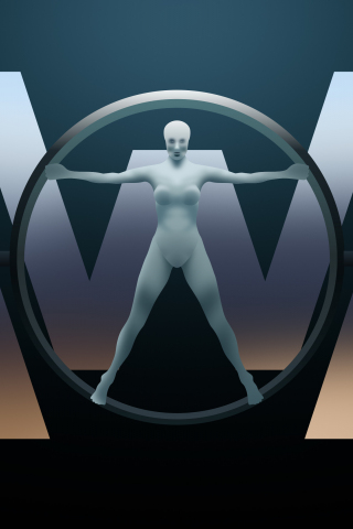 Westworld, TV show, logo, digital art, 240x320 wallpaper