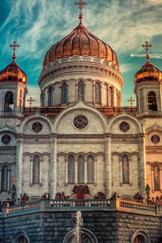 Cathedral, architecture, city, Moscow, 240x320 wallpaper