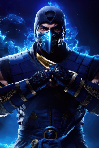 Sub-zero, Mortal Kombat, game character, 240x320 wallpaper