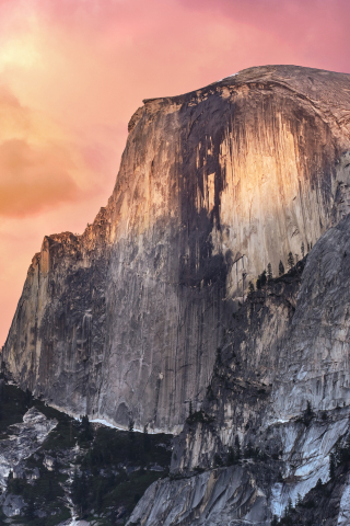 Half dome, Yosemite Valley, national park, mountains, 240x320 wallpaper
