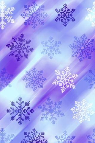 Snowflake, bluish-white flakes, abstract, 240x320 wallpaper