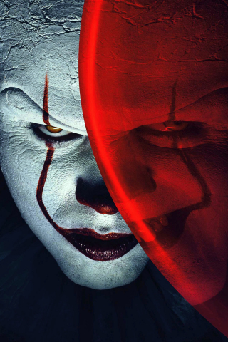 Joker, clown, it, balloon, movie, 240x320 wallpaper