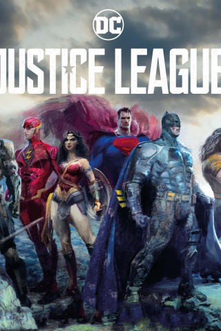 Justice league, movie, fan artwork, batman, superman, wonder woman, 240x320 wallpaper