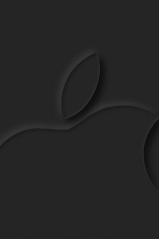 Apple logo, dark-grey surface, 240x320 wallpaper