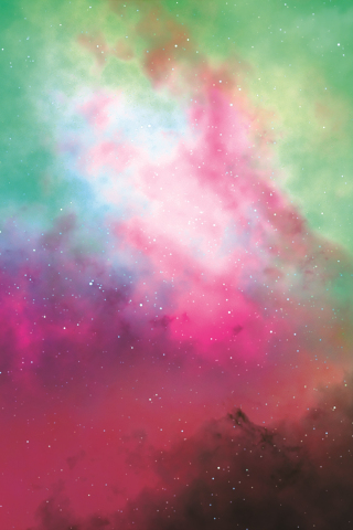 Colorful, clouds, cosmos, art, 240x320 wallpaper