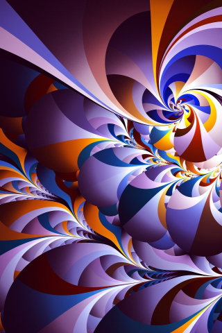 Swirl, fractal, digital art, pattern, 240x320 wallpaper