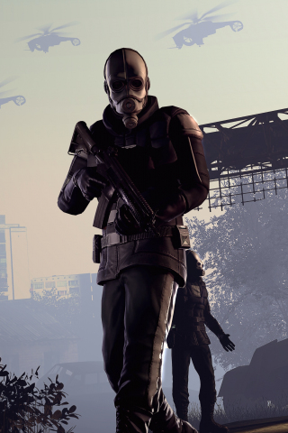 Masked, soldier, Half-Life 2, video game, 240x320 wallpaper