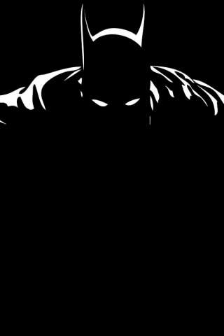 Minimal, dark, batman, superhero, dc comics, 240x320 wallpaper
