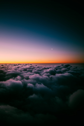 Sky, clouds, horizon, twilight, 240x320 wallpaper