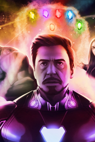 Avengers: infinity war, iron-man, superheroes, art, 240x320 wallpaper