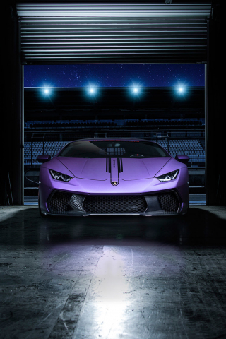 Purple car, Lamborghini Huracan Aerokit, 240x320 wallpaper