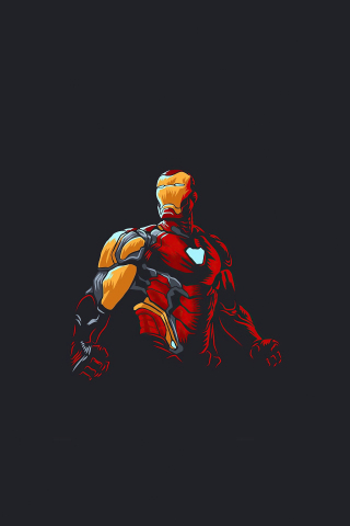 Iron man, new suit, 2020 artwork, 240x320 wallpaper