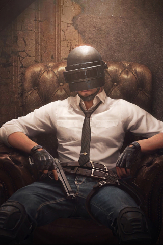 PUBG, helmet guy, a king, Android game, 240x320 wallpaper