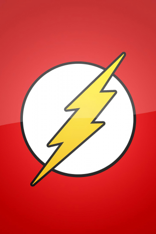Flash, logo, minimal, 240x320 wallpaper