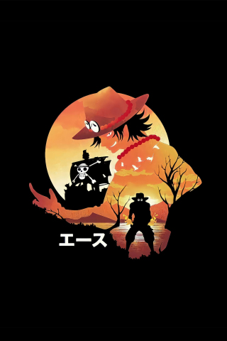 One piece, anime, oled, 240x320 wallpaper