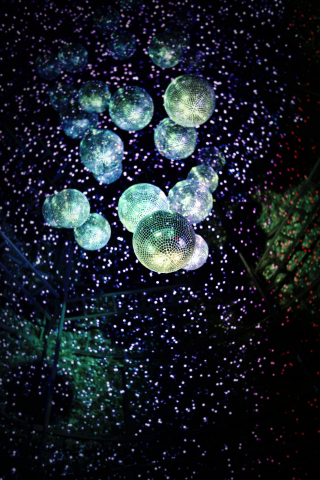 Disco ball, glitter, party lights, dark, 240x320 wallpaper