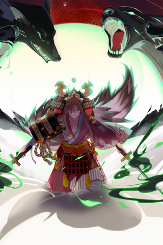 Ninja, warrior, Sousei no Onmyouji, anime, artwork, 240x320 wallpaper
