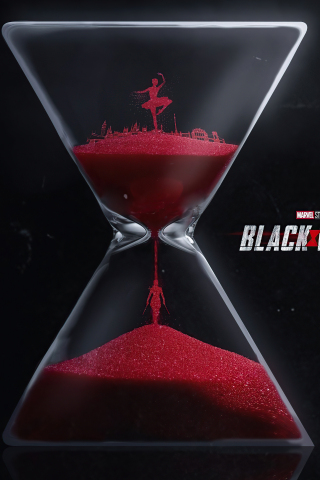 Black Widow, hour-glass, movie poster, 2021 art, 240x320 wallpaper