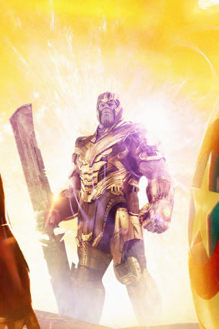 Mighty Thanos, Avengers: End Game, movie, 240x320 wallpaper