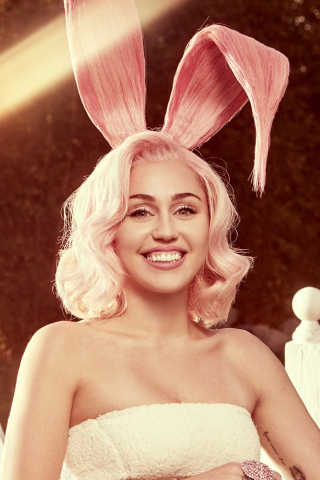 Miley Cyrus, easter, smile, photoshoot, 2018, 240x320 wallpaper