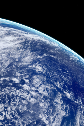 Clouds, earth, view from space, 240x320 wallpaper