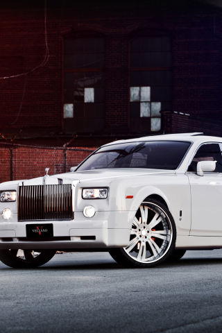White, luxury car, Rolls-Royce, 240x320 wallpaper