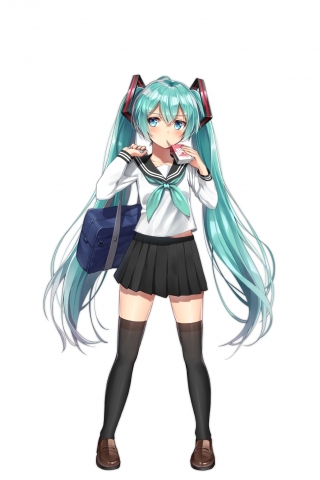 School uniform, anime girl, hatsune miku, 240x320 wallpaper